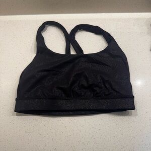 Lululemon bra in black with detail size 2